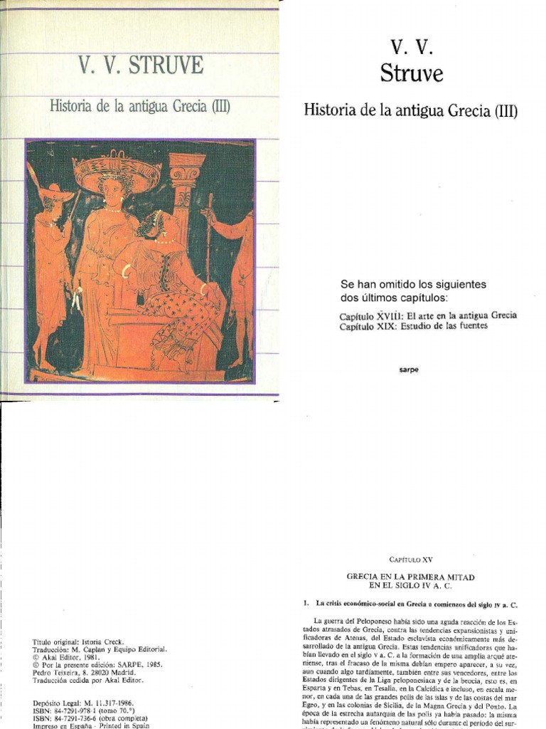 Struve - Historia de La Antigua Grecia Vol III | PDF | Antigua Grecia ...