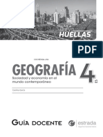 Geografia 4 Guia Docente Sociedad y Economia en El Mundo Contemporaneo - Huellas PDF