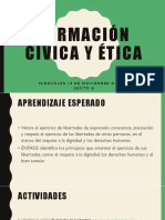 Formación Cívica y Ética Miércoles 18 de Noviembre de 2020