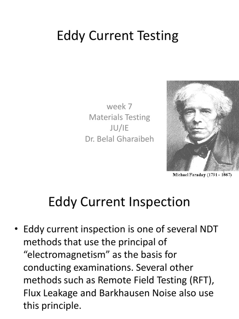 Eddy Current Testing Overview and Insights | PDF | Inductor | Inductance
