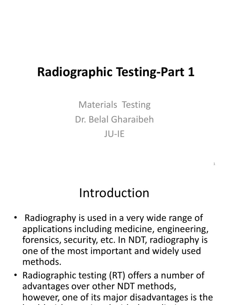 9.1radiographic Testing-Part1 | PDF | Radioactive Decay | Radionuclide