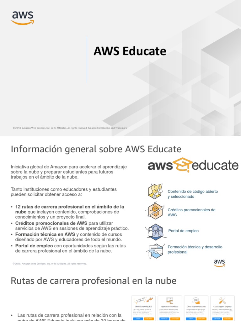 2.0programa AWS Educate - Espanol PDF | PDF | Servicios web de Amazon ...