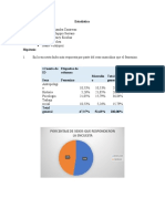 Estadística sobre carreras y hábitos de estudio