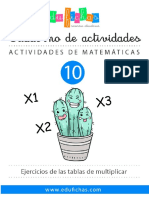 MA0010 Ejercicios Tablas Multiplicar Edufichas PDF