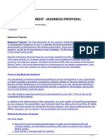 Assignment Business Proposal