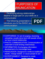 Basic Purposes of Communication