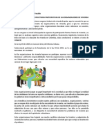 La Participación y Las Estructuras Participativas de Las Organizaciones de Vivienda