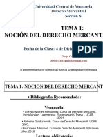 Tema 1 - Noción del Derecho Mercantil Clase 04-12-2015