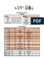 Jadual Liga Hoki Perak Men's