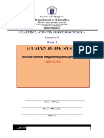 H Uman Body System: Learning Activity Sheet in Science 6