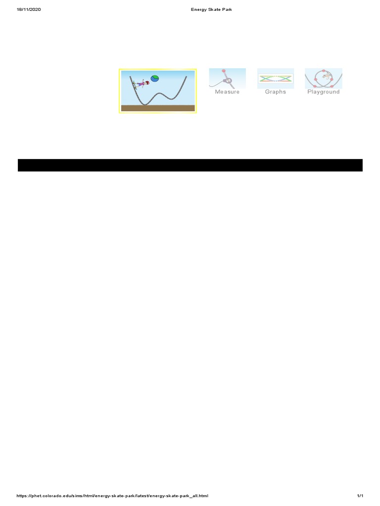 Energy Skate Park Simulation Guide | PDF