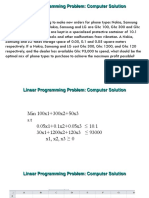 Linear Programming Problem: Computer Solution