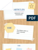 Articles: Definite and Indefinite