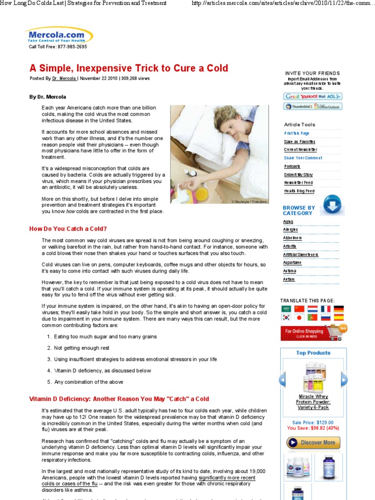 How Long Do Colds Last Strategies For Prevention and Treatment PDF