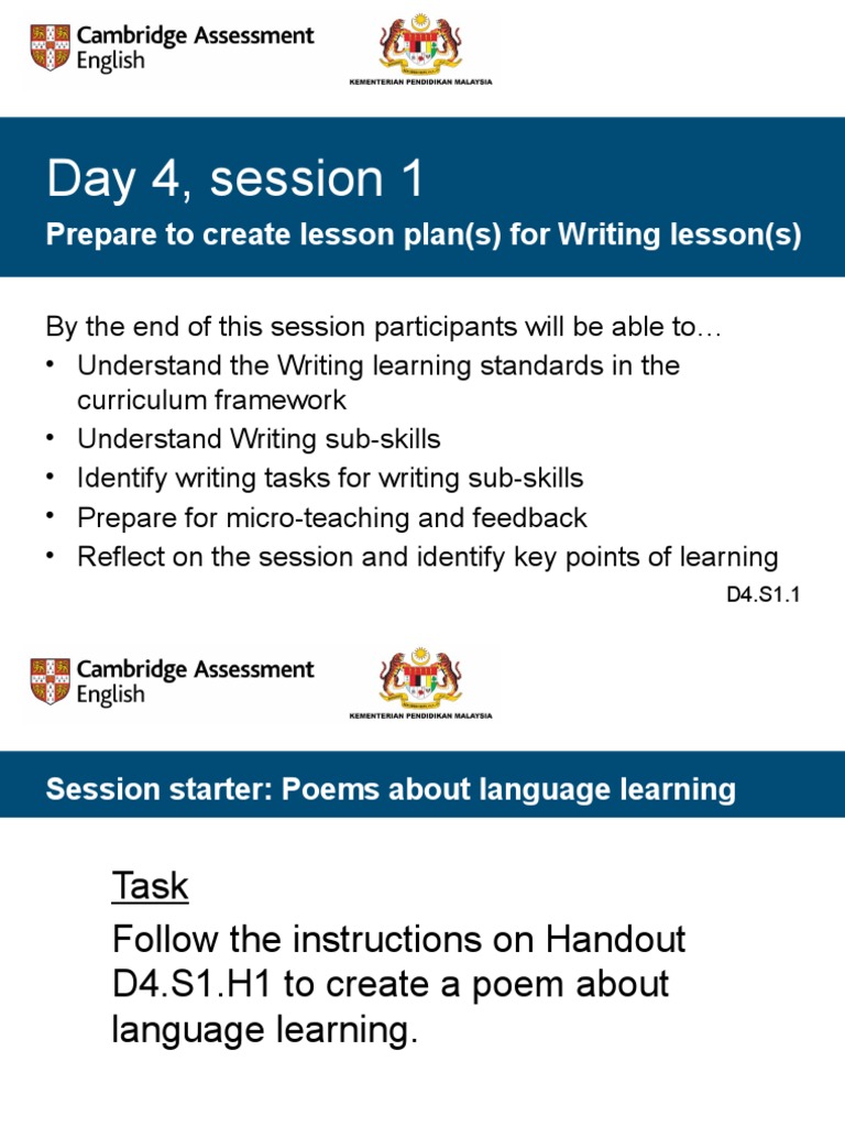 Writing Lesson Planning Workshop Guide | PDF | Lesson Plan | Curriculum