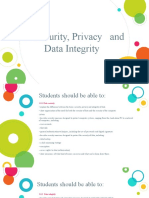 1.6 Security, Privacy And: Data Integrity