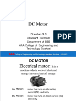 DC Motor: Dheeban S S Assistant Professor Department of EEE AAA College of Engineering and Technology Sivakasi
