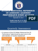 Division Additional Reference On Assessing Learners' Performance Every Quarter