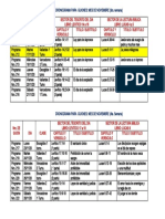 CRONOGRAMA NOVIEMBRE Tercera y Cuarta Semana
