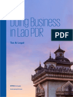 Doing Business in Lao PDR: Tax & Legal