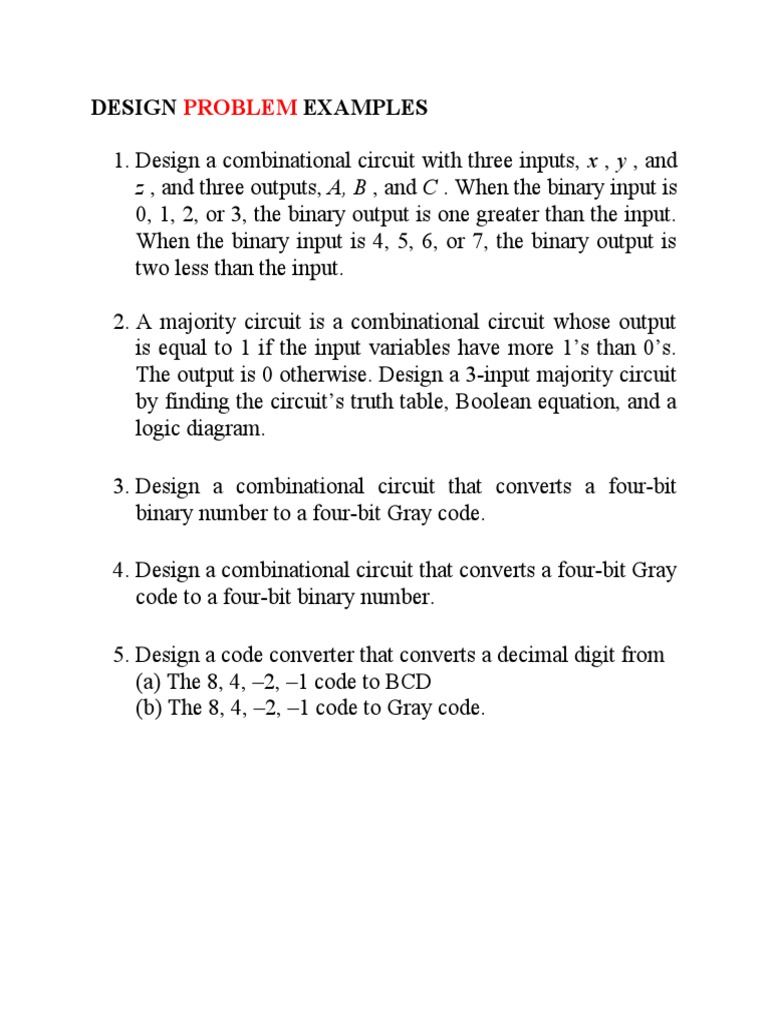 Z, and Three Outputs, A, B, and C - When The Binary Input Is | PDF ...