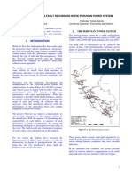 Experiences Using Fault Recorders in the Peruvian Power System