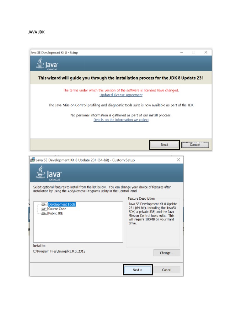 Java jdk install steps pdf