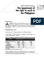 The Impairment of The Right To Work in The Philippines: We're Not Hiring