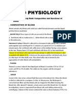 Blood Physiology