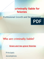 Persons Criminally Liable For Felonies