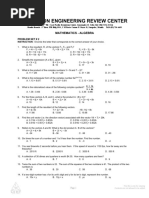 Alcorcon Engineering Review Center: Mathematics - Algebra