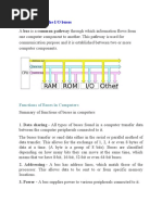 Introduction To The I/O Buses: Functions of Buses in Computers