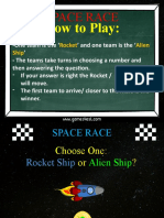 How To Play:: Space Race