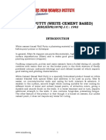 Project Report On Wall Putty (White Cement Based)