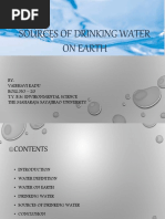 Sources of Drinking Water On Earth