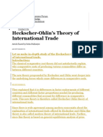 Heckscher-Ohlin's Theory of International Trade