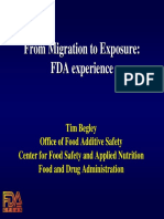 FDA experience with migration of perfluorochemicals from food packaging