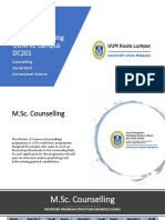 Taklimat Akademik Program MSC Counselling, MSW, MSC Correctional Science 6 September 2020