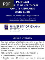 Session Slides 6 - Healthcare Quality Assurance PDF