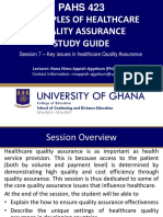 Session Slides 7 - Key Issues in Healthcare Quality Assurance PDF