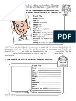 People Description Information Gap Activities Writing Creative Writin - 97143