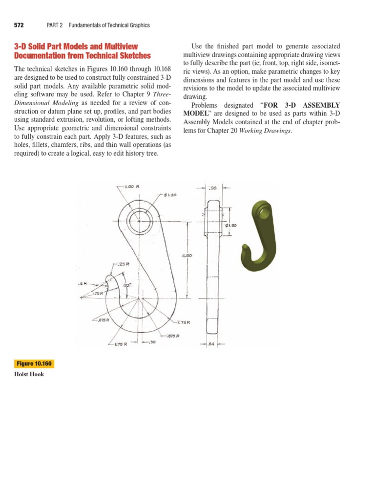 3D Solid Part Modeling Guide | PDF | Technical Drawing | Space
