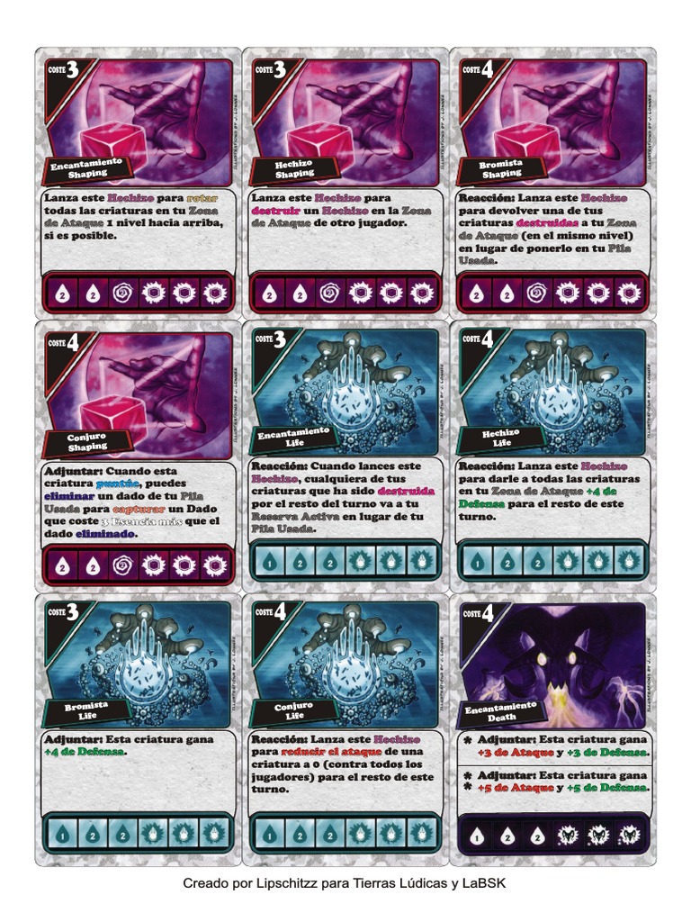 QuarriorsCartas Hechizos PDF PDF Juego de azar Actividades de ocio