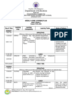 Department of Education: Weekly Home Learning Plan