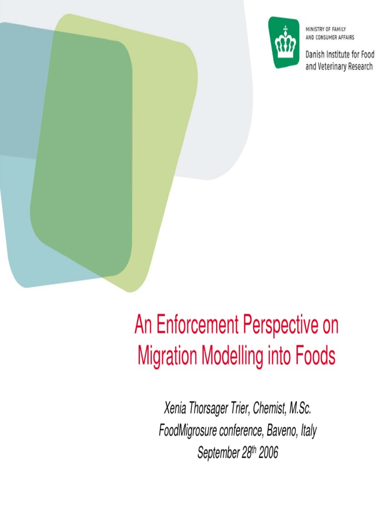 Migration Modelling in Food Safety Enforcement | PDF | Toxicology ...
