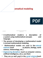 Mathematical Modeling: 10/9/2016 1 Advanced Research Methodology, RU, B'lore-64