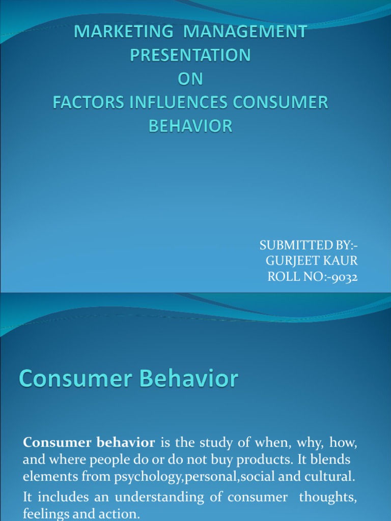 Understanding Consumer Behavior Factors | PDF