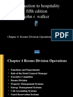 Introduction To Hospitality Fifth Edition John R. Walker: Chapter 4: Rooms Division Operations
