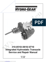 310-0510/-0610/-0710 Integrated Hydrostatic Transaxle Service and Repair Manual