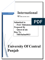 International Finance: University of Central Punjab